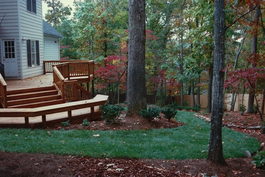 transition deck to woodland